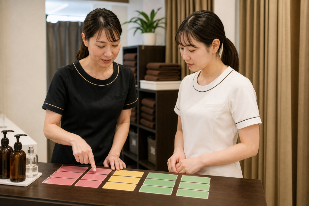 店舗デビューと一人で安定して担当できる段階は分ける