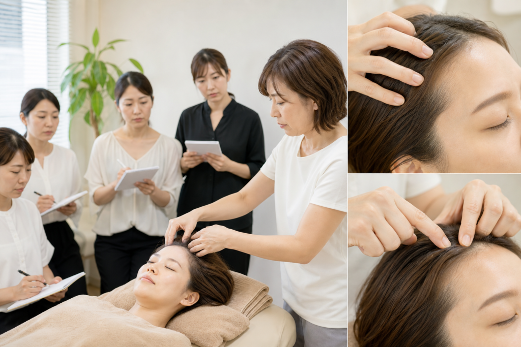 頭皮の「硬さ」を5つの感覚に分ける