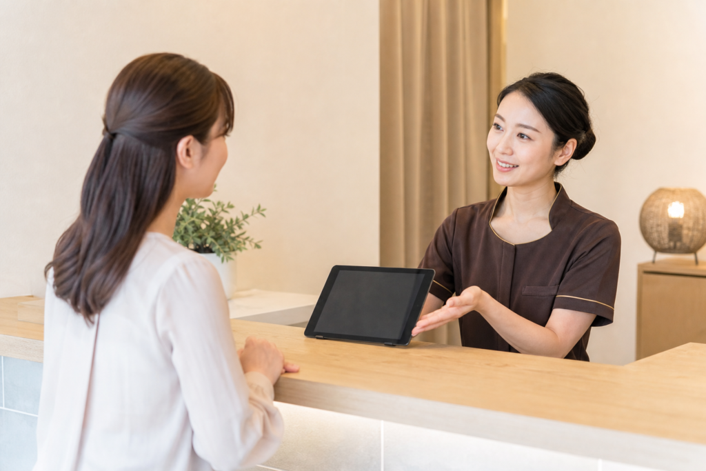 予約・受付で会話量を本人に選んでもらう